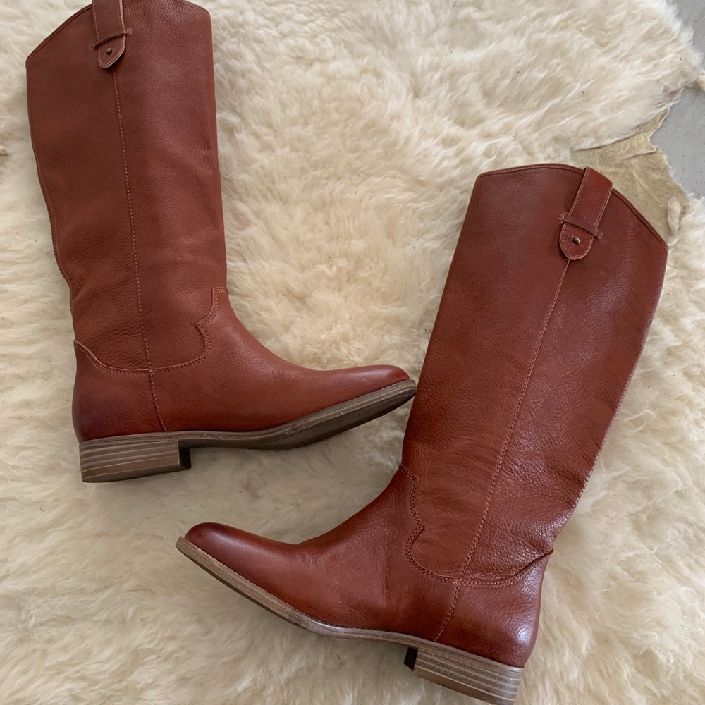 Frye & Co. Tania Pull-on leather tall riding boots